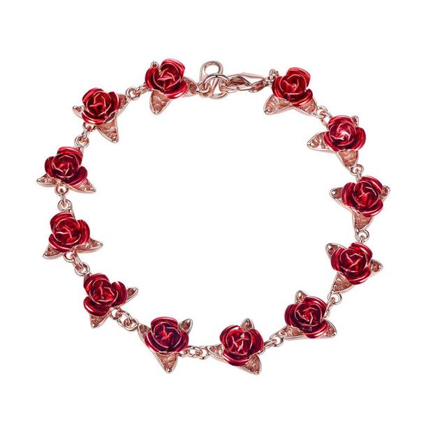 Bracelets Rose Doré Réglables – Lot De 2 – Alliage, Fermoir Pression – Cadeau Saint-Valentin, Fête Des Mères, Anniversaire – Pour Femmes/filles