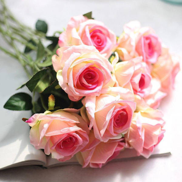 Bouquet de Rose Éternel Rose et Jaune | Royaume Éternel