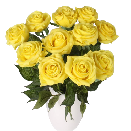 bouquet de roses eternelles jaunes