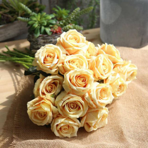 Bouquet Rose Jaune Éternelle | Royaume Éternel