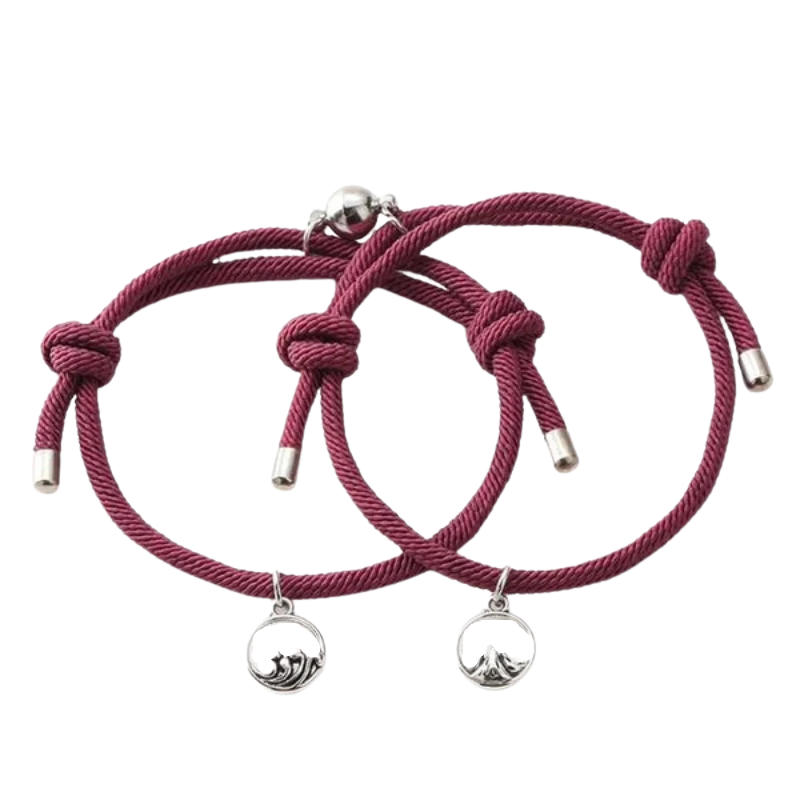 Bracelet Magnétique Couple Rouge 