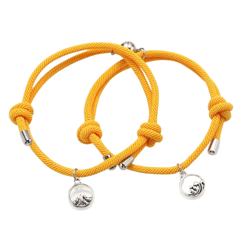Bracelet Couple Magnétique Jaune