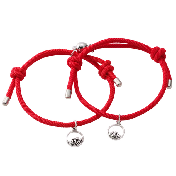 Bracelet Couple Magnétique Rouge