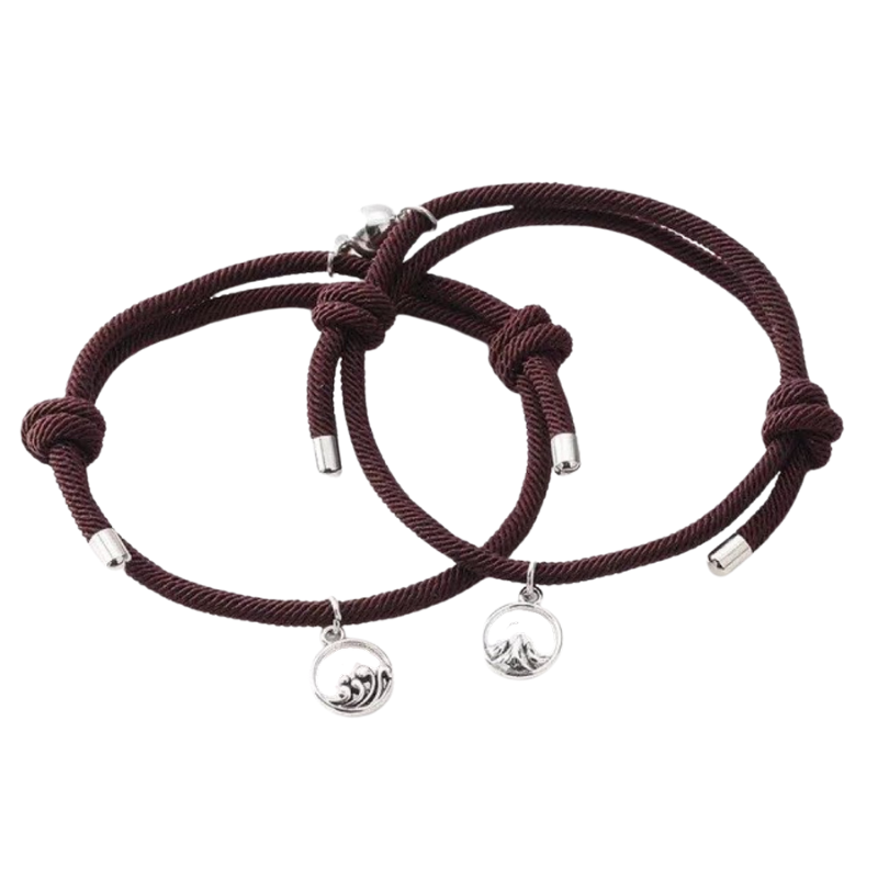 Bracelet Couple Magnétique Marron