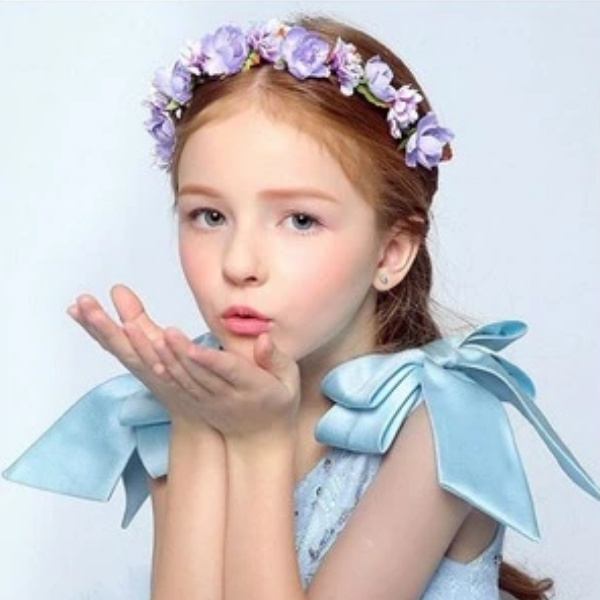 couronne de fleurs cheveux fille