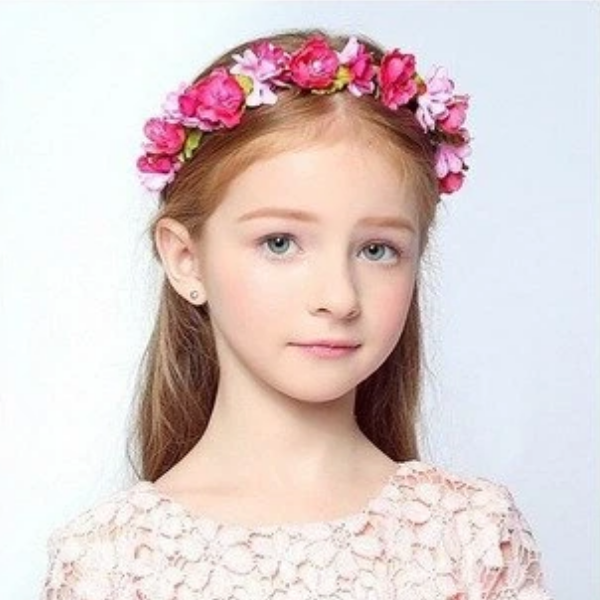 couronne de fleurs fille