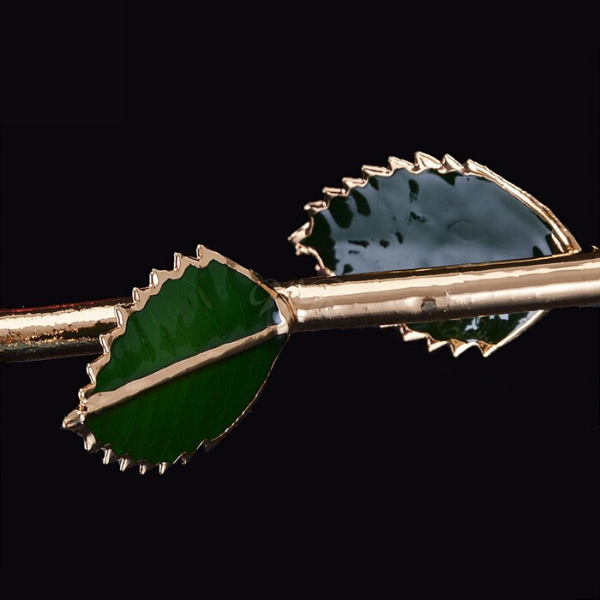 feuilles rose eternelle or