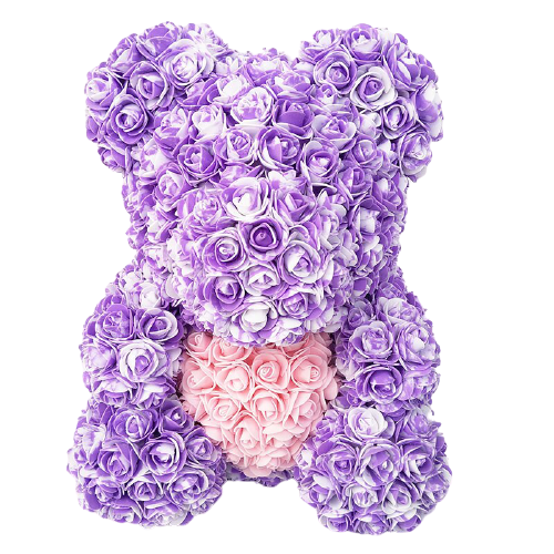 nounours-en-rose-violet-avec-coeur-35-cm