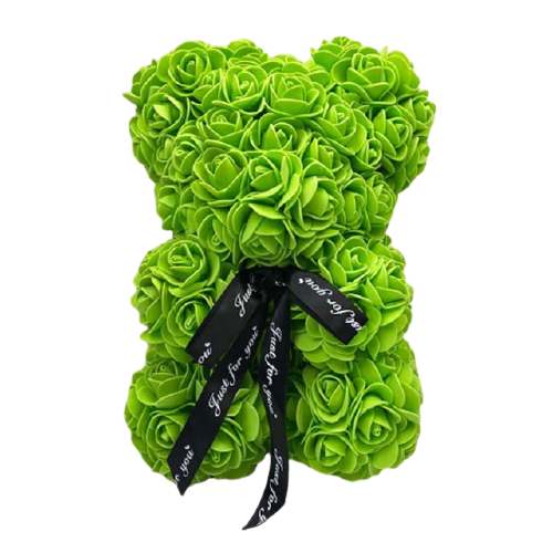 ours-en-rose-eternelle-vert-25-cm