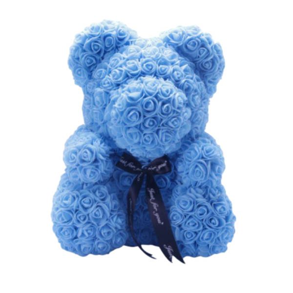 Ourson en Rose Bleu Ciel | Royaume Éternel