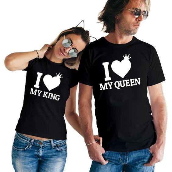 T-shirt Couple My King and My Queen