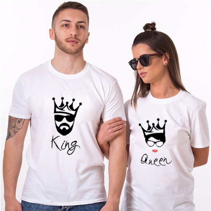 T-shirt Couple King and Queen Couronne Originale