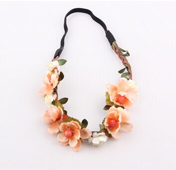 Couronne de Fleurs Blanche et Orange