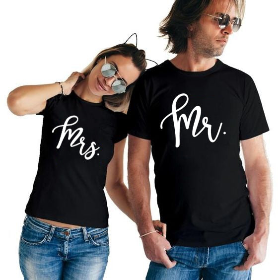 T-shirt Couple Mr and Mrs