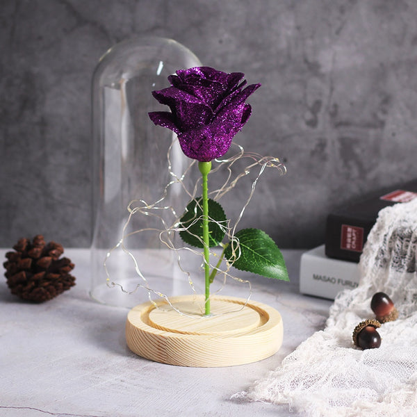 rose eternelle lumineuse violette