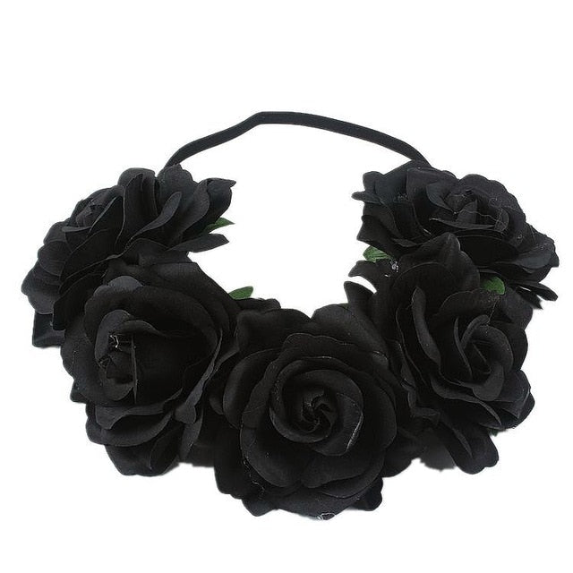 Couronne de Fleurs Noire
