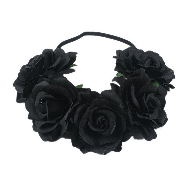 couronne de fleur noir