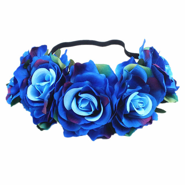 Couronne de Fleurs Bleues