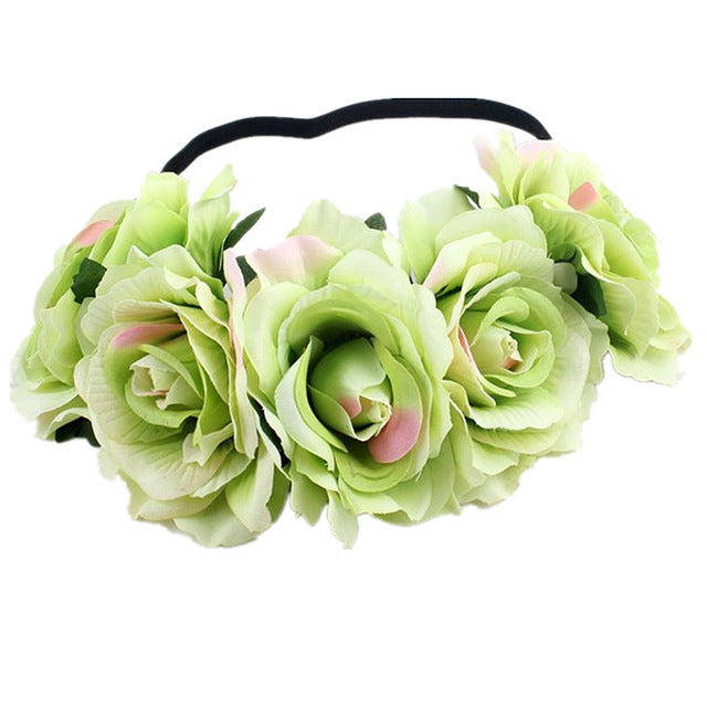 couronne de fleur vert