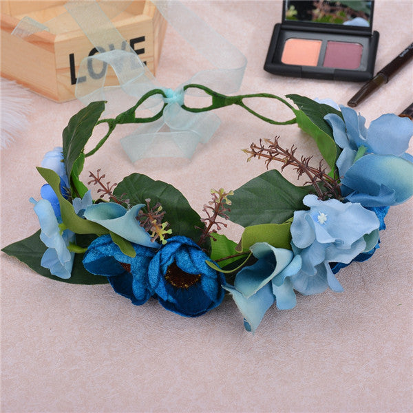 Couronne de Fleurs pour Cheveux Mariage