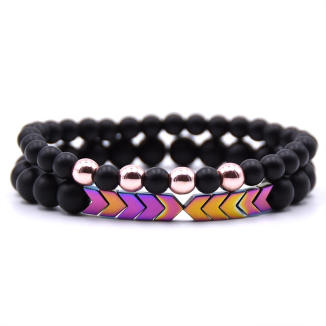 Bracelet Couple Perle Affinité Multicolore