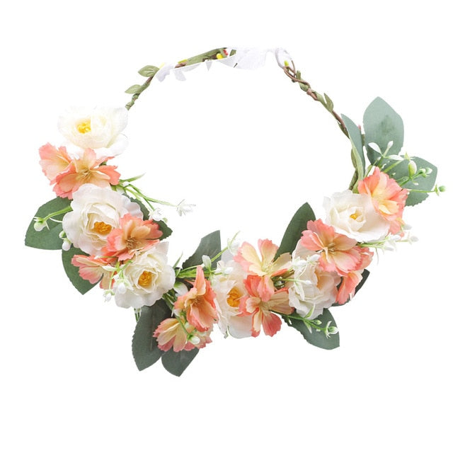 Couronne de Fleurs Artificielles pour Cheveux