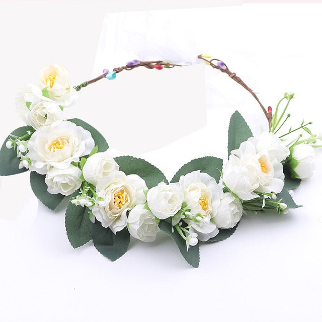 Couronne de Fleurs Cheveux Courts