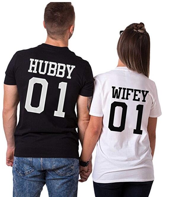T-shirt Couple Hubby Wifey Dos