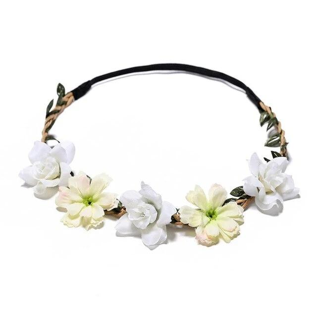 Couronne de Fleurs Beige