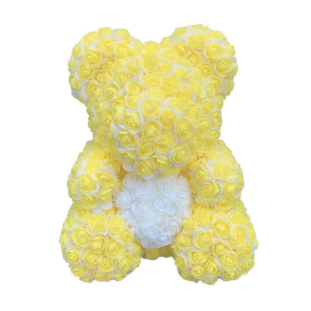 ours en peluche rose artificielle