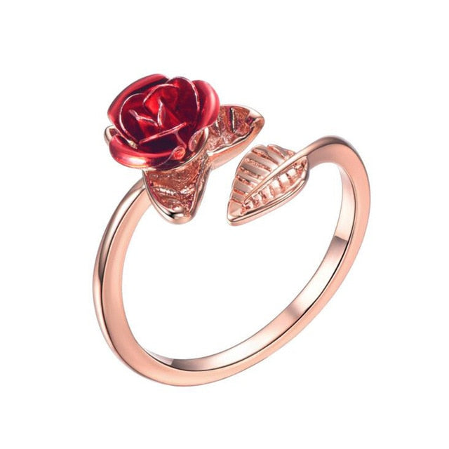 bague en forme de rose