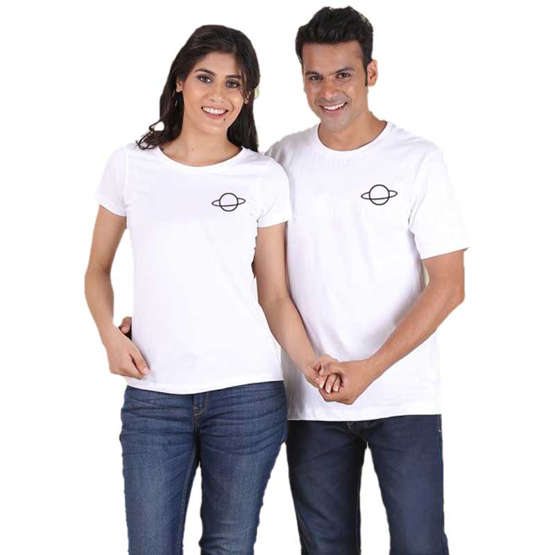 T-shirt Couple Planète