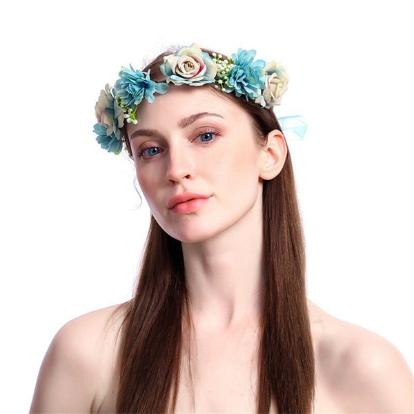 Couronne de Fleurs Séchées Cheveux