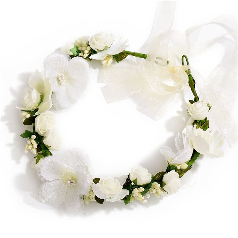 Couronne de Fleurs Blanche Mariage