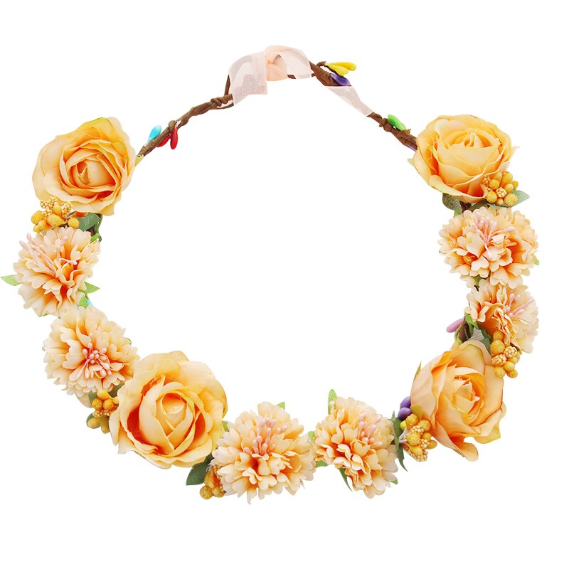 Couronne de Fleurs Cheveux Hippie