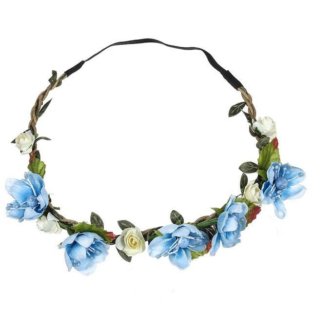 Couronne de Fleurs Bleue