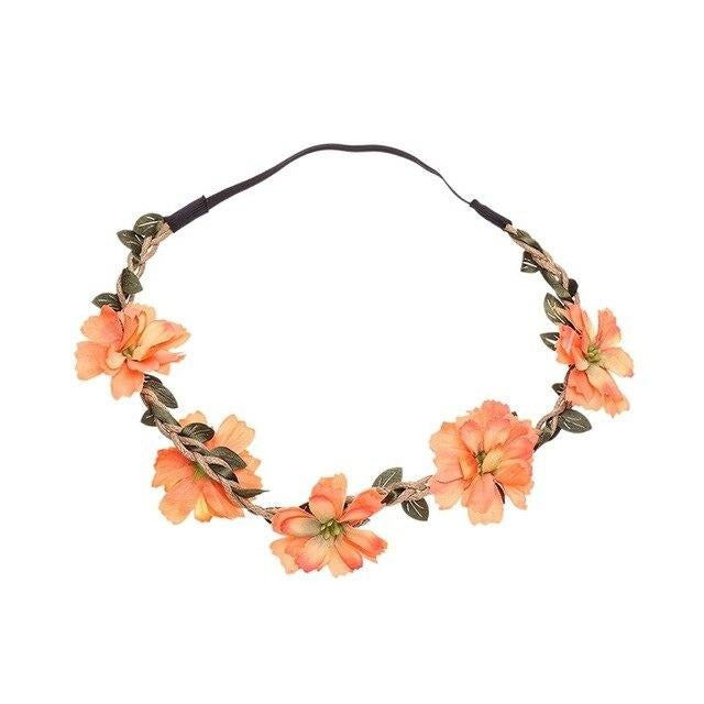 couronne de fleurs orange