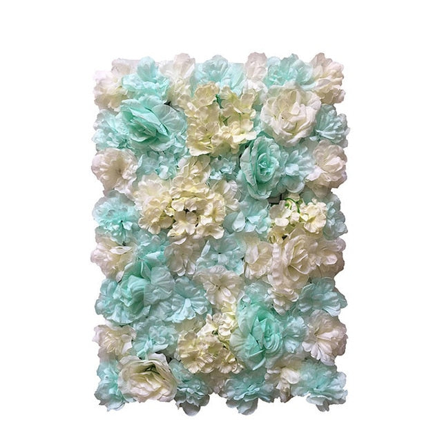 Mur de Fleurs Turquoise