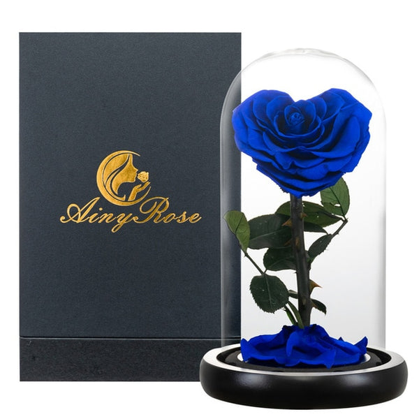 Rose Éternelle Bleu avec Boite