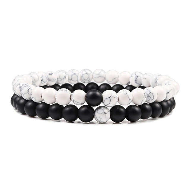 Bracelet Couple Blanc et Noir