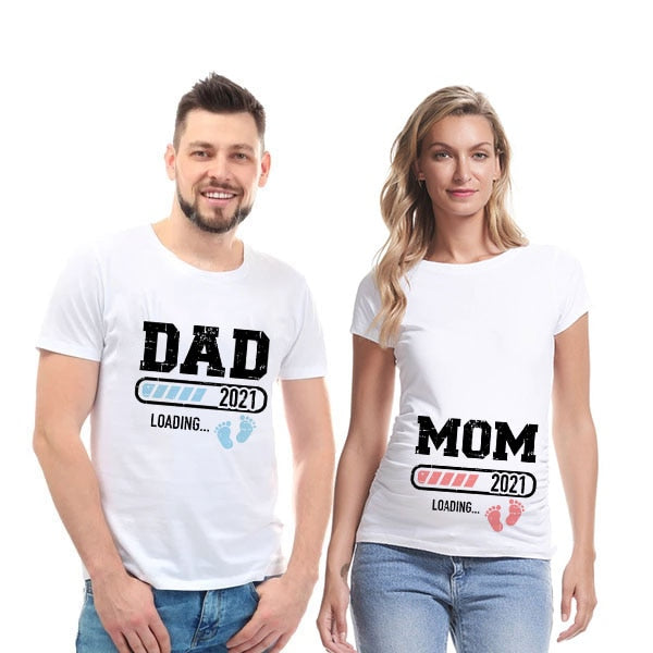 T-shirt Couple Dad Mom 2021