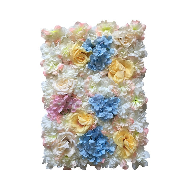 Mur de Fleurs Bleues