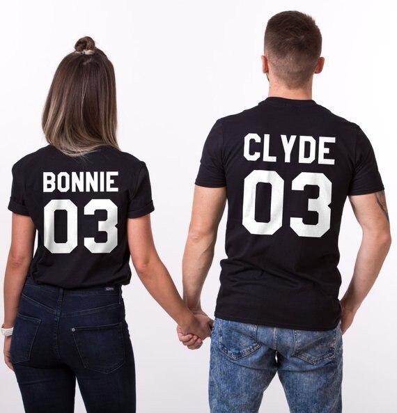 T-shirt couple Bonnie and Clyde