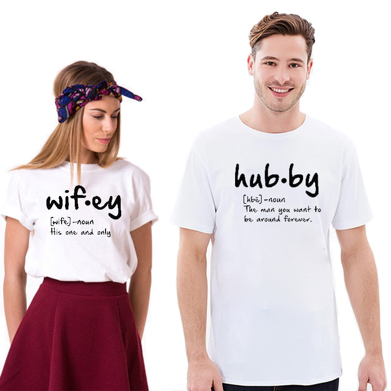 T-shirt Couple Wif.ey Hub.by