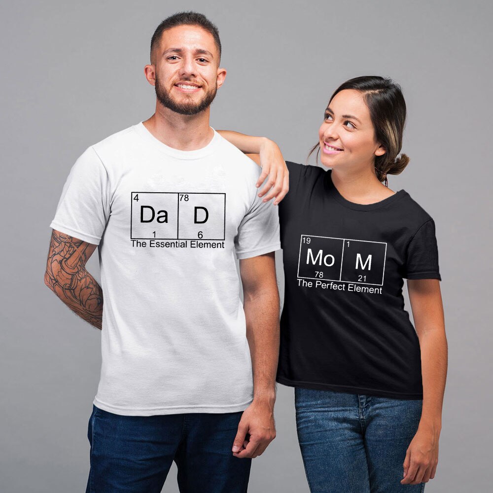 T-shirt Couple Dad and Mom Perfect Element