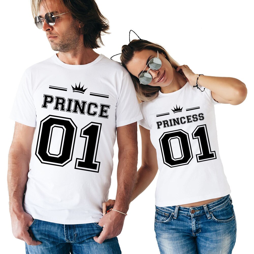 T-shirt Couple Prince and Princesse