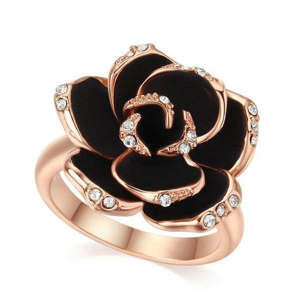 bijoux en forme de rose noire