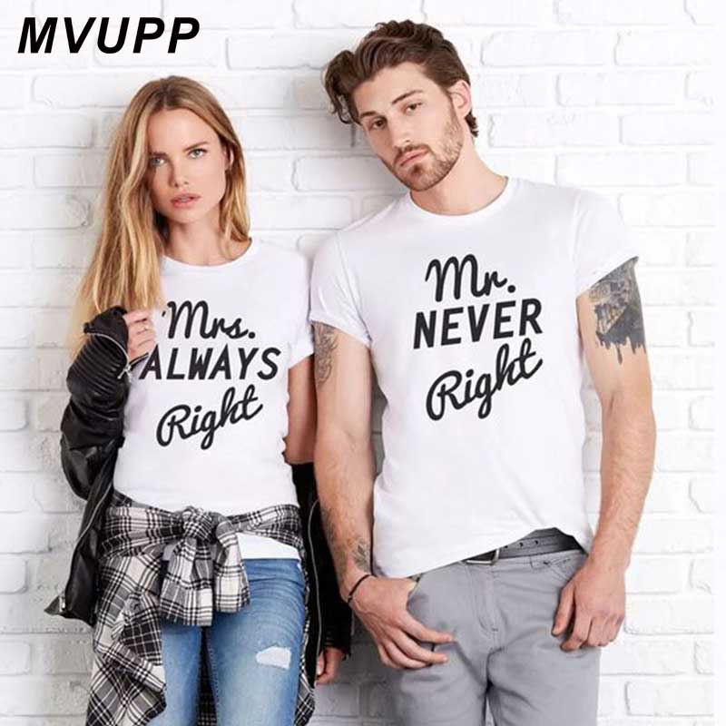 T-shirt Couple Who is Right Noir