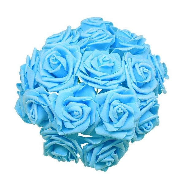 rose eternelle bouquet bleu