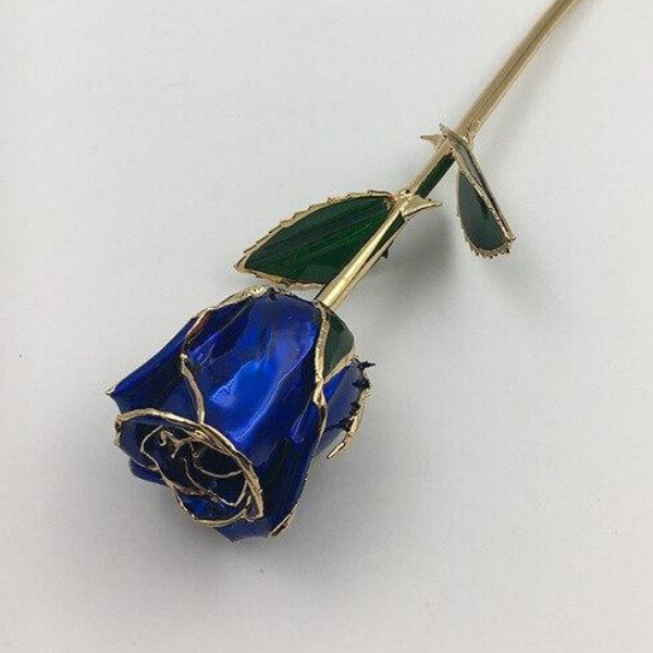 rose eternelle 24k bleu